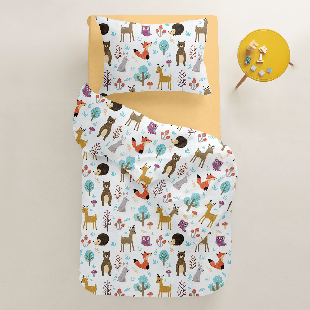 Підковдра дитяча 110х140 см COLORFUL ANIMALS COSAS Бежевий