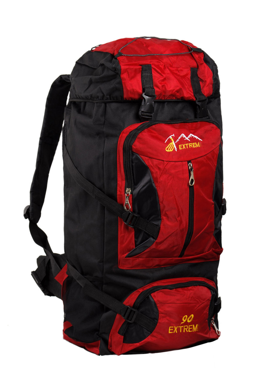 Вместительный туристический рюкзак Extrem 90 Красный Водонепроницаемый