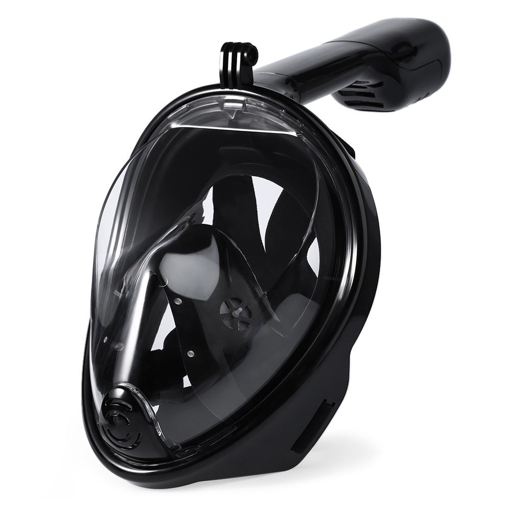 Полнолицевая маска для подводного плавания с креплением для камеры Черный (R0561)