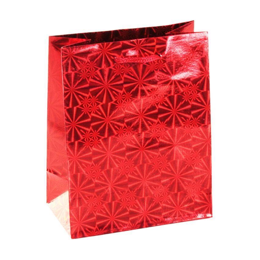 Сумочка подарочная Gift Bag Shiny Клерэ 14х11х6 см Красный (13499)