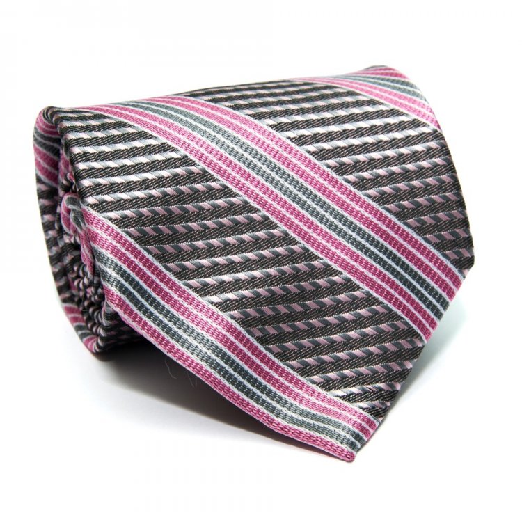 Краватка Rafello Сіро-рожевий ZN-1902