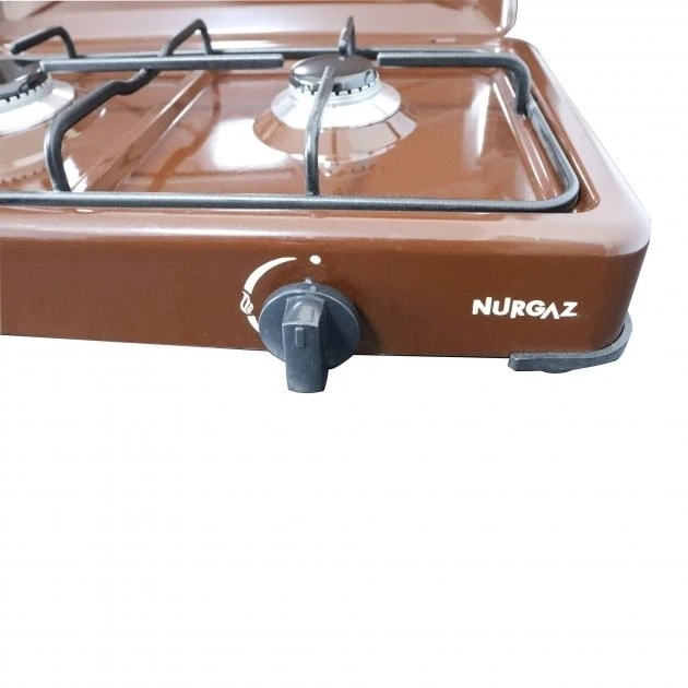 Газовая плита настольная NURGAZ NG-3006 2 конфорки Brown (3_01820)