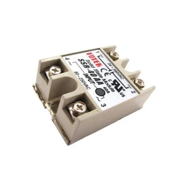 Твердотільне однофазне реле Fotek SSR-40AA 40А AC-AC