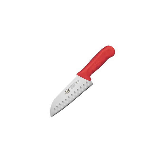 Нож Сантоку WINCO STAL красный пластиковая ручка 18 см (04267)