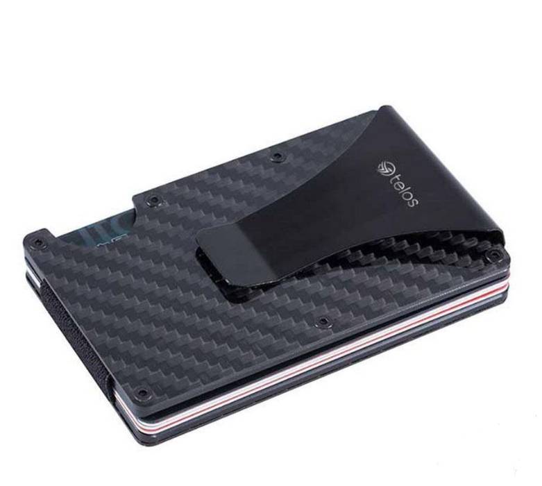 Кардхолдер карбоновий з RFID захистом від зчитування даних карт Чорний (0301)