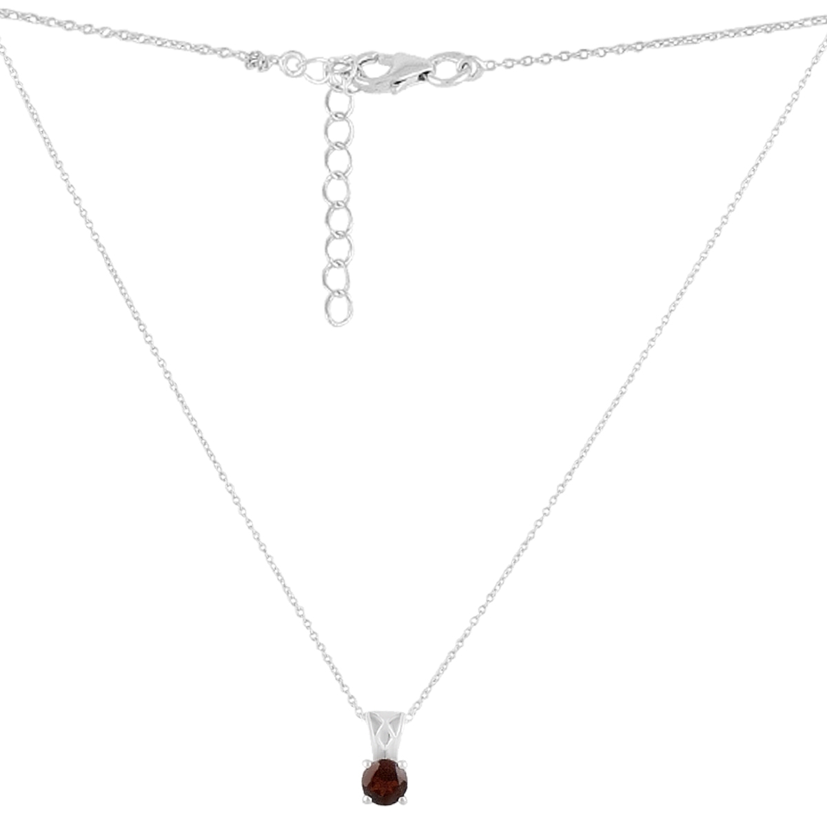 Серебряное колье SilverBreeze с натуральным гранатом 1.035ct (2126560) 450-500