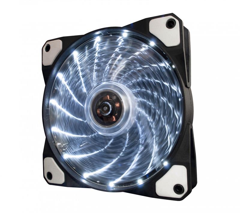 Вентилятор Frime Iris LED Fan 15LED White (FLF-HB120W15); 120х120х25мм, 3-pin+4-pin