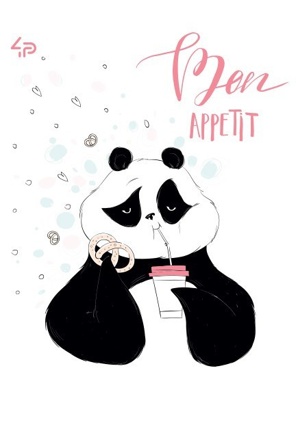 Блокнот 4Profi Funny series panda and cake 40 листов B6 901364