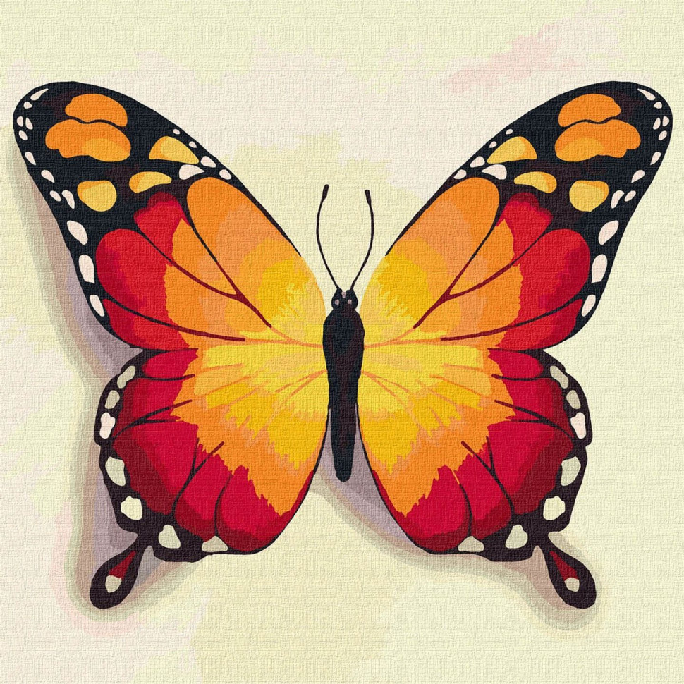 Картина за номерами Идейка "Помаранчевий метелик" 25х25 KHO4210