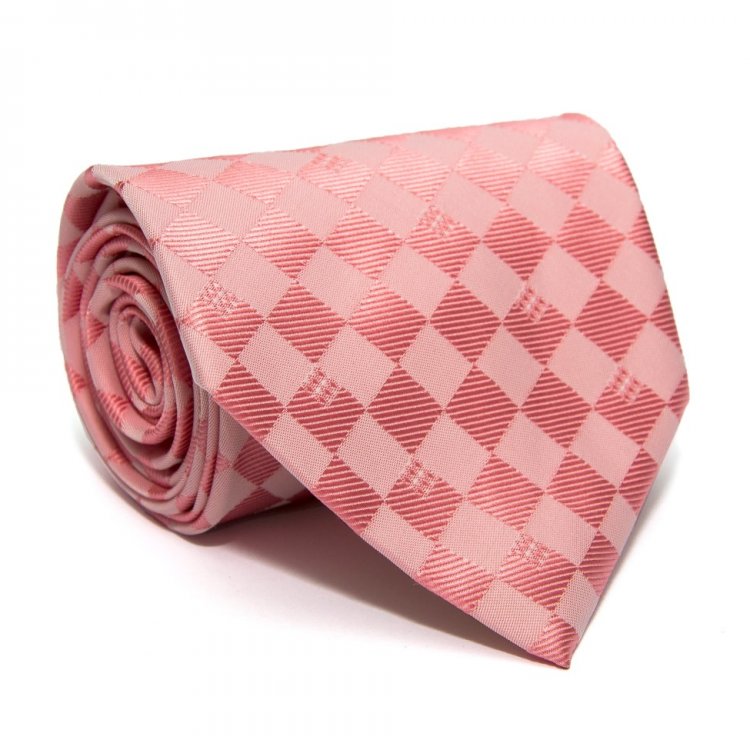 Краватка Rafello Рожевий У Ромбіки ZN-1844