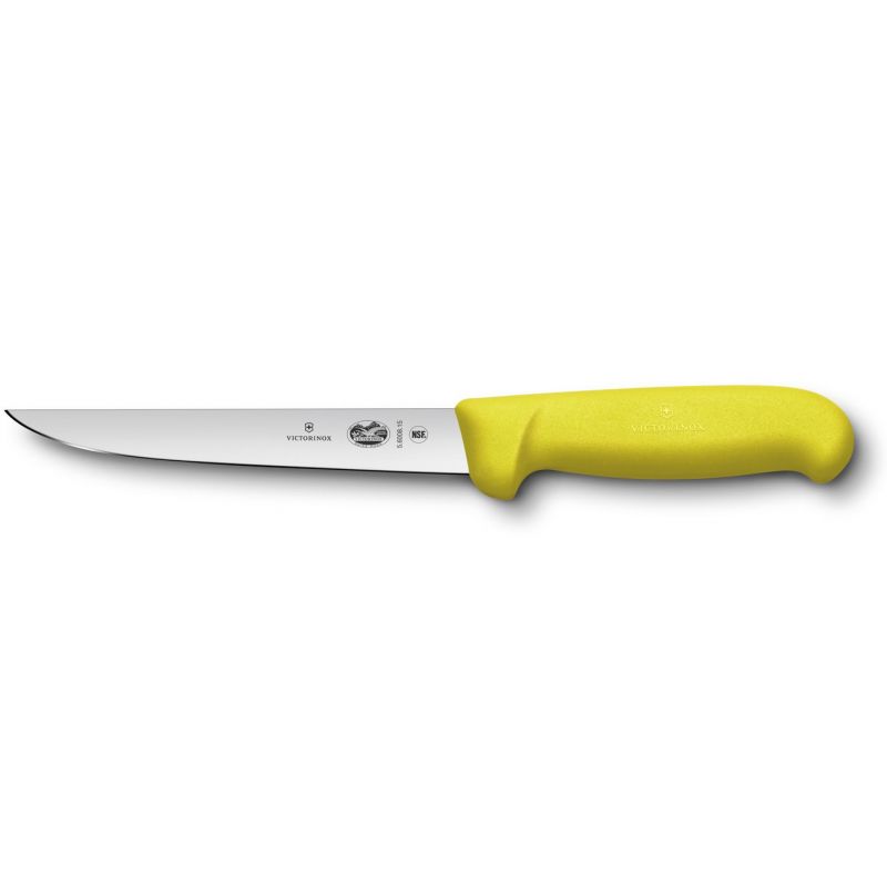 Кухонний ніж обвалочний Victorinox Fibrox Boning 15 см Жовтий (5.6008.15)
