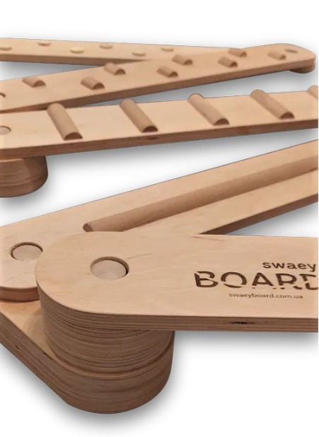 Балансировочная координационная дорожка Монтессори SwaeyBoard Путь Джедая лакированный 11 элементов Бежевый