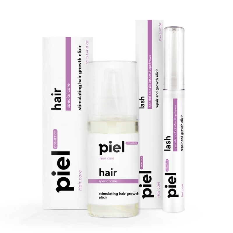 Комплекс для волосся, вій та брів Відновлення і ріст Piel Cosmetics 2 шт