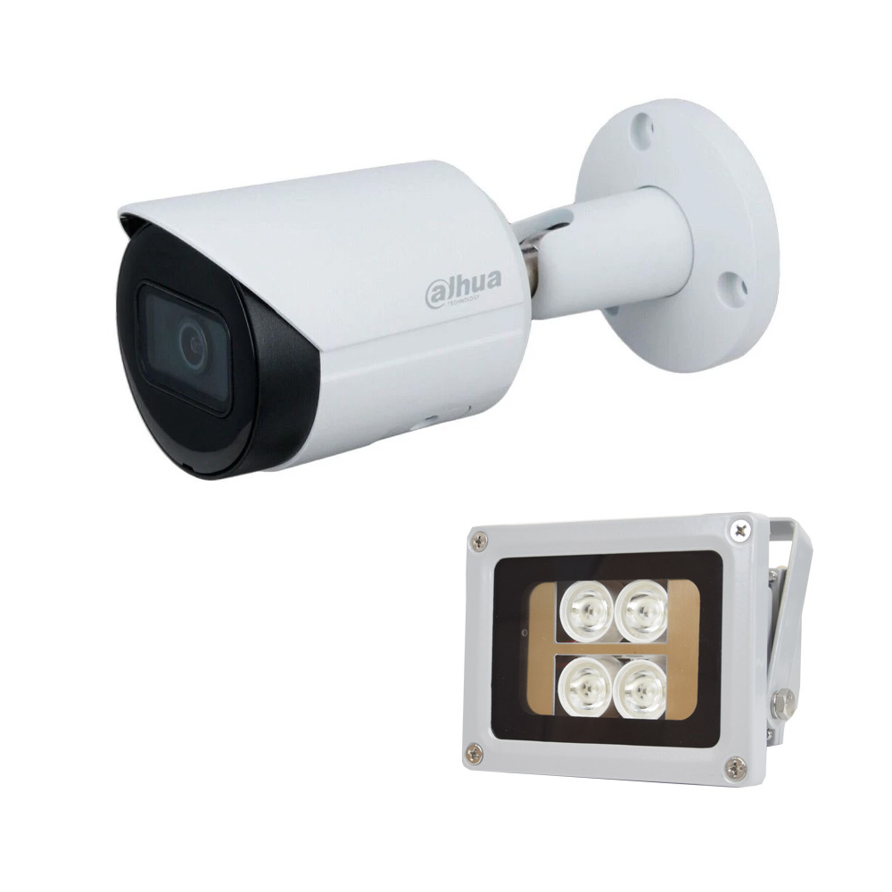 Комплект IP-видеокамера 2 Мп Dahua DH-IPC-HFW2230SP-S-S2 2.8 мм и ИК-прожектор Lightwell LW4-40IR60-12