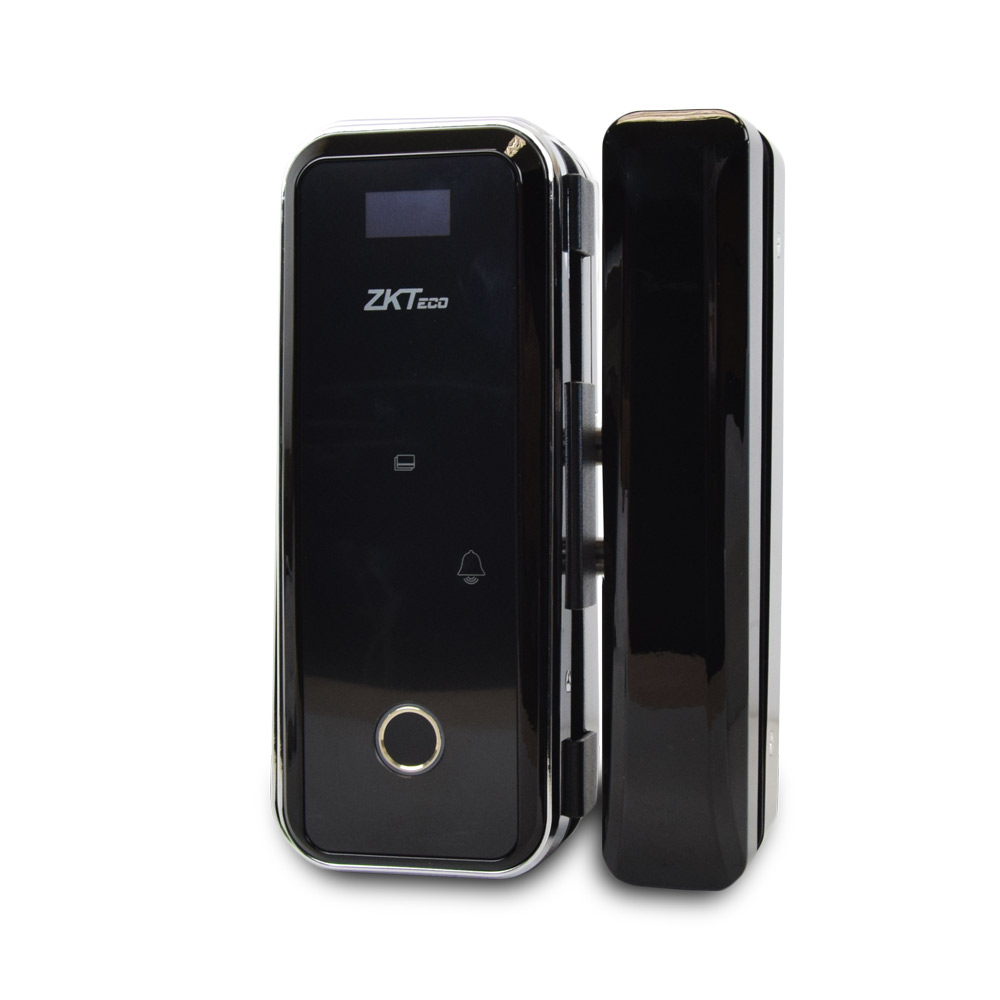 Smart замок ZKTeco GL300 left для скляних дверей зі сканером відбитка пальця та зчитувачем Mifare