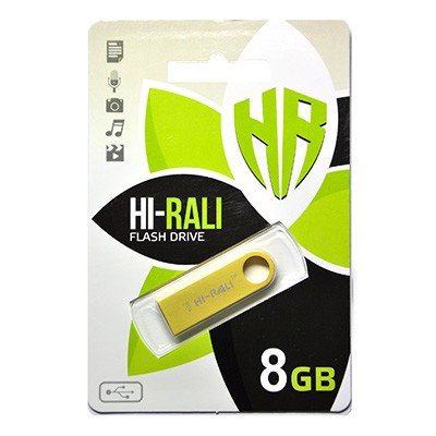 Флеш-накопитель USB 8GB Hi-Rali Shuttle Series Gold (HI-8GBSHGD)