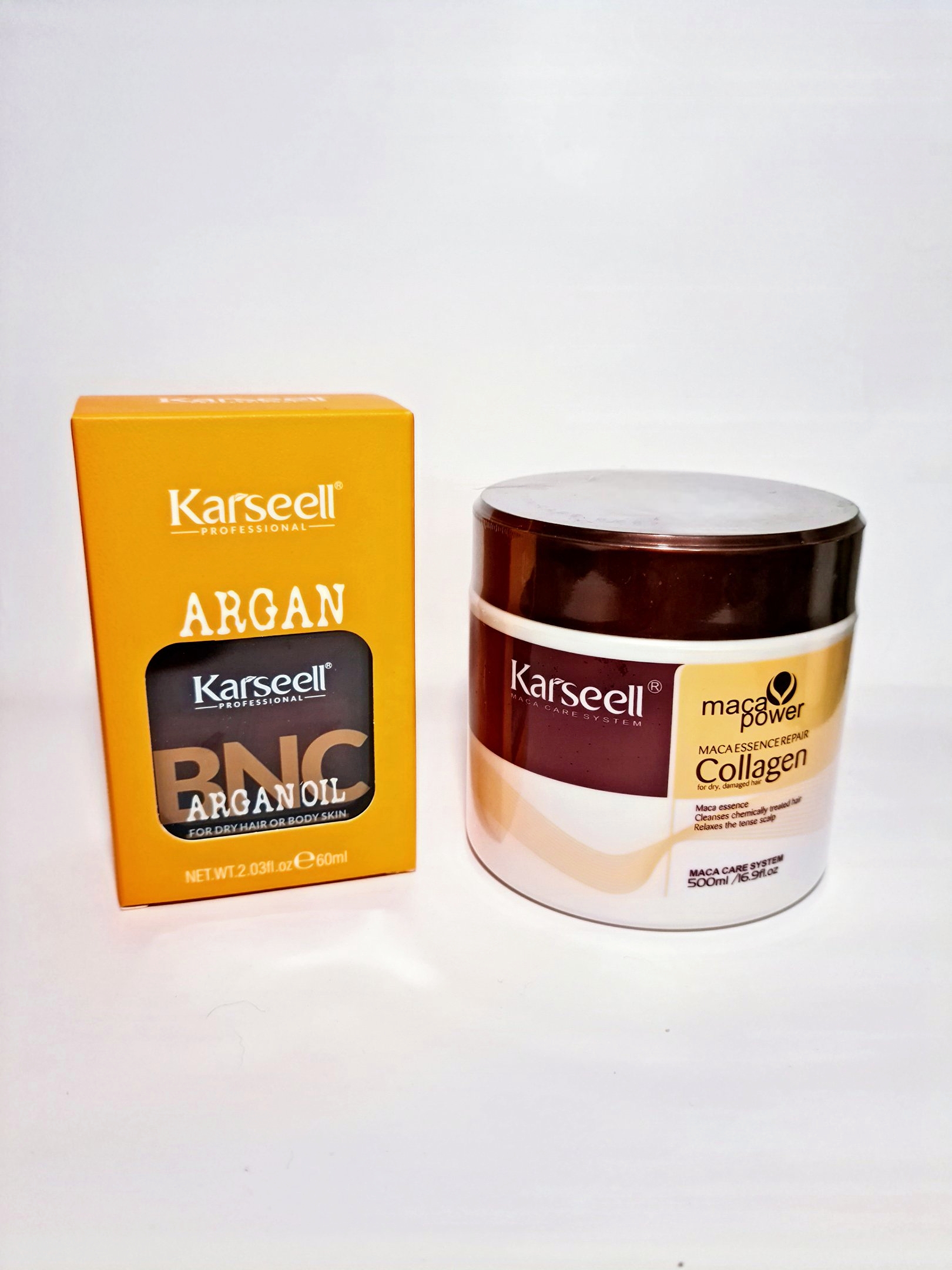 Набор по уходу за волосами Karseell Original Маска и масло для волос Argan BNC