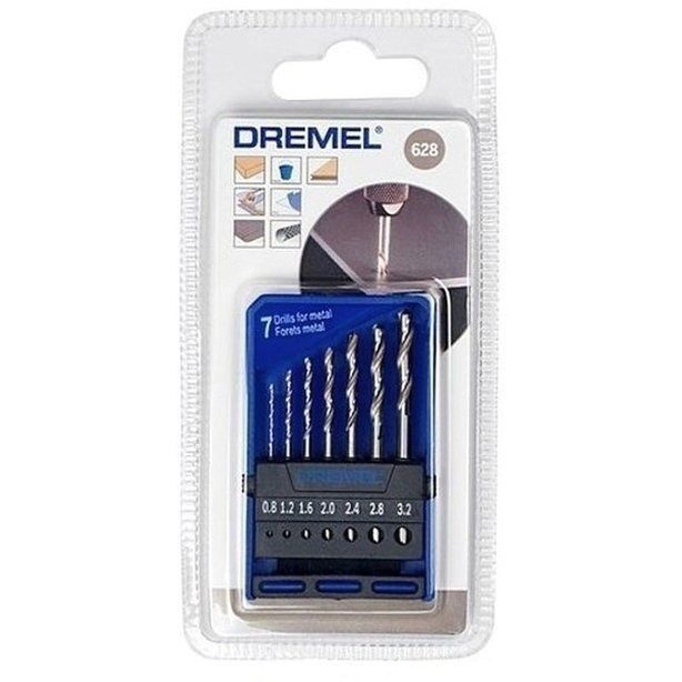 Сверла набор по мягкому металлу и дереву Dremel 628 7 шт