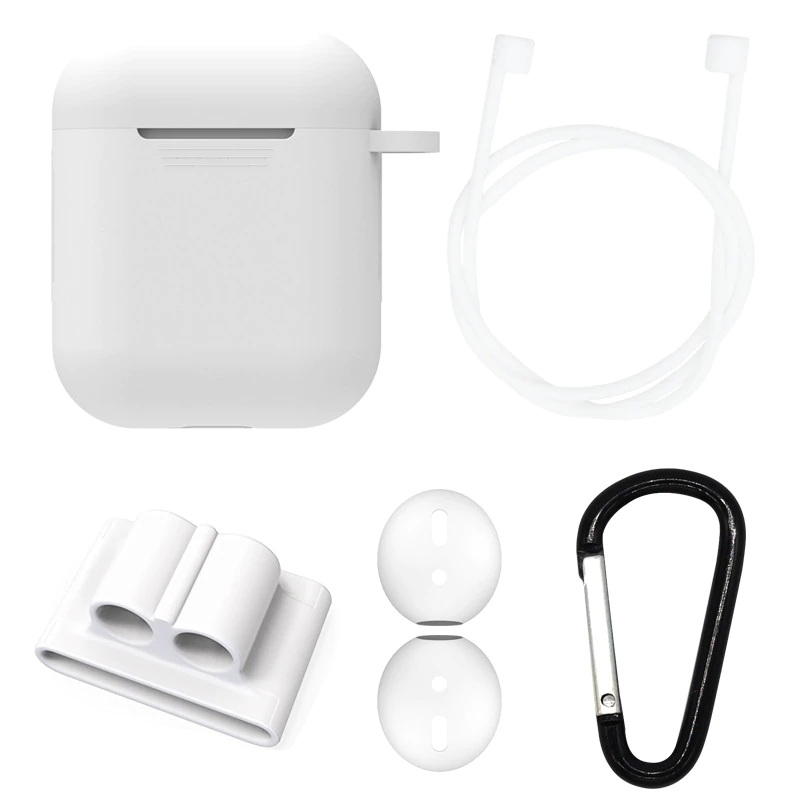 Чехол силиконовый DS Case для Apple AirPods/ AirPods 2 White (343532331)