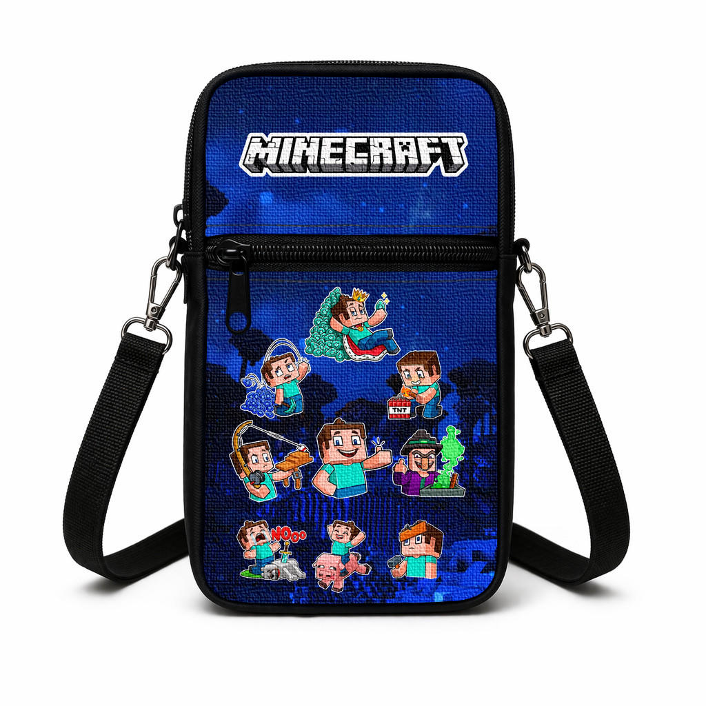 Дитяча сумка через плече Minecraft 19×10×5 см, поліестер, різнокольорова