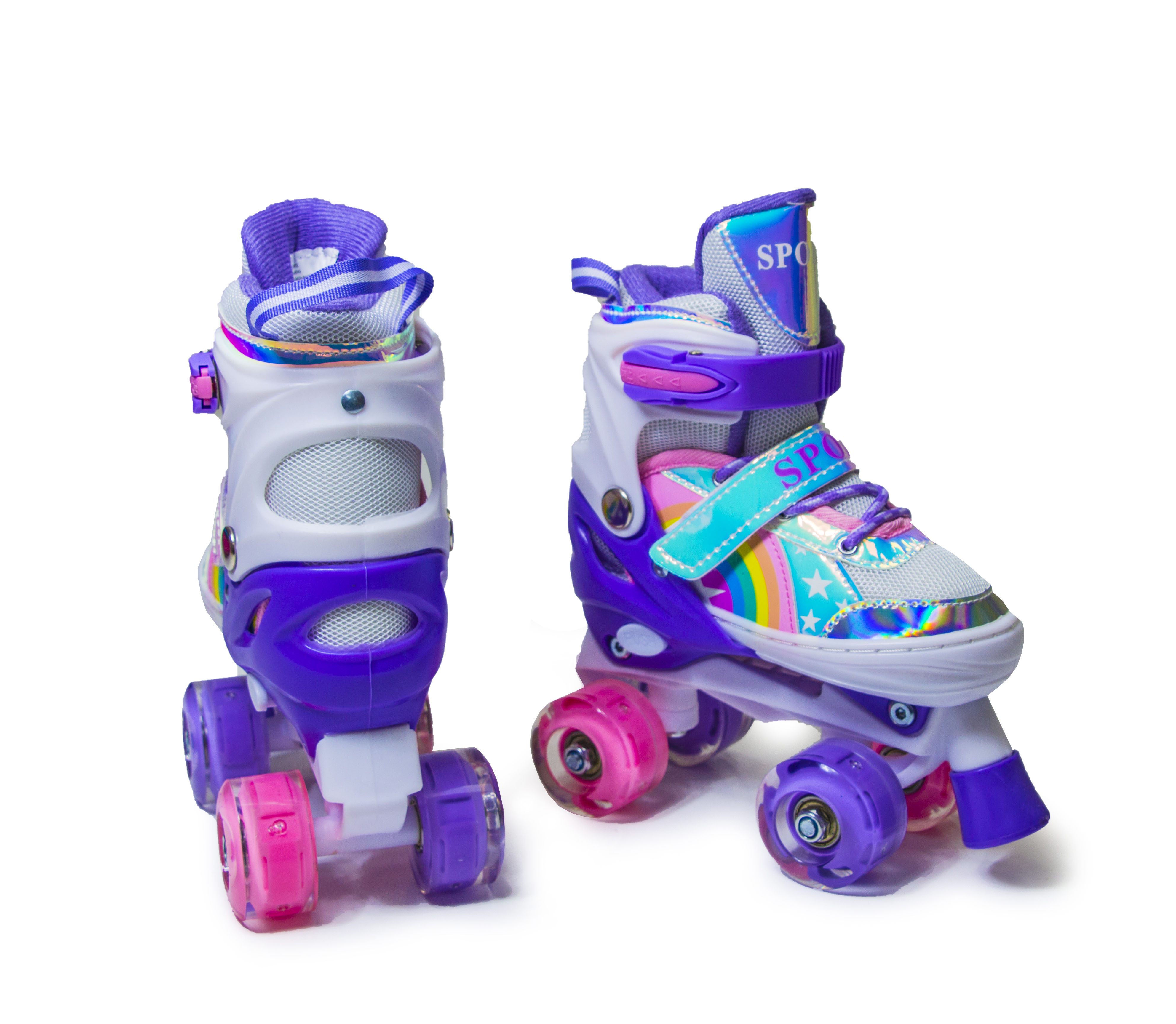 Раздвижные ролики квады Scale Sports 30-33 Rainbow Violet (166467332)