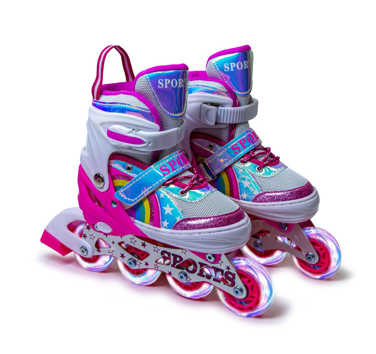 Раздвижные ролики Scale Sports 30-33 Rainbow Pink (1321129287)