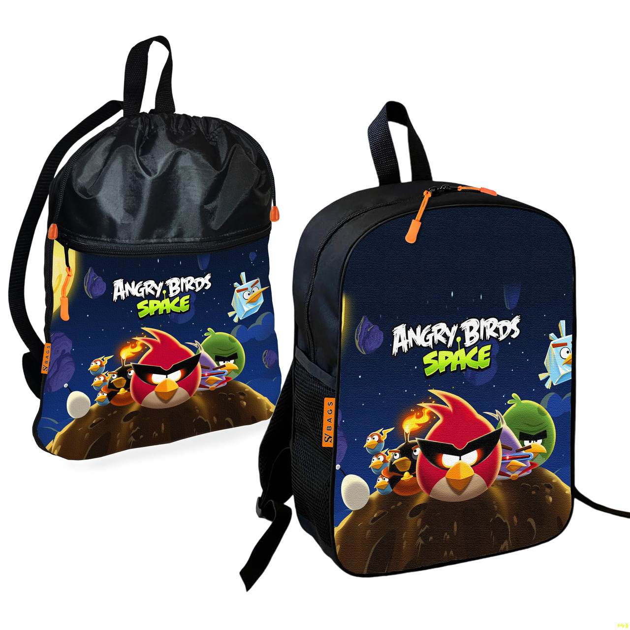 Дитячий шкільний рюкзак з сумкою для взуття Angry Birds, 2 шт