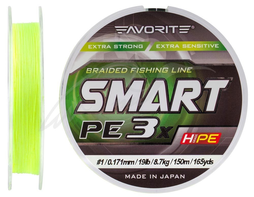 Шнур Favorite Smart PE 3x 150м 1.2/0.187mm 20lb/9.5kg (1693-10-59)