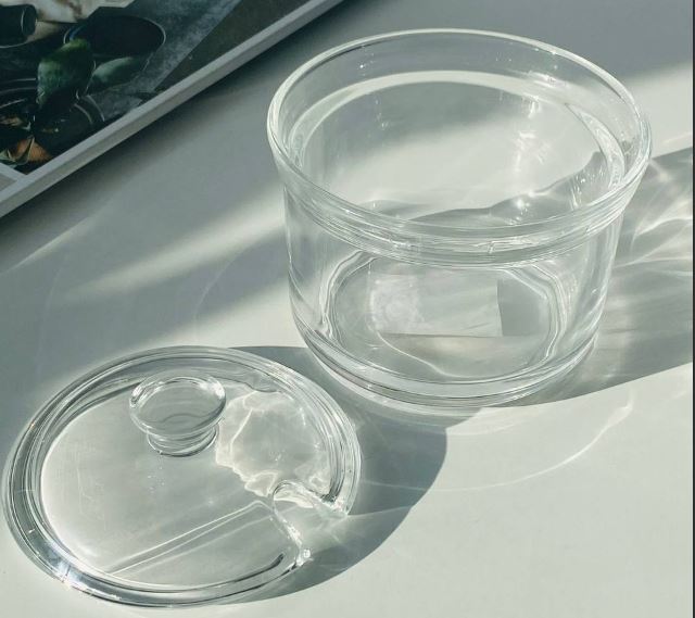 Сахарница стеклянная 10х8,5 см Плейн Olens O102-713