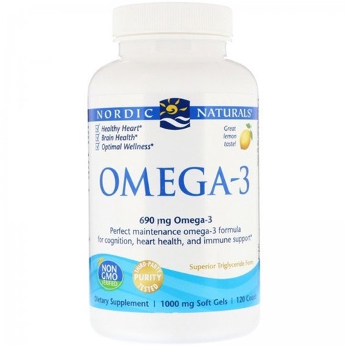 Омега 3 Nordic Naturals Omega-3 690 mg 120 Soft Gels Great Lemon taste
