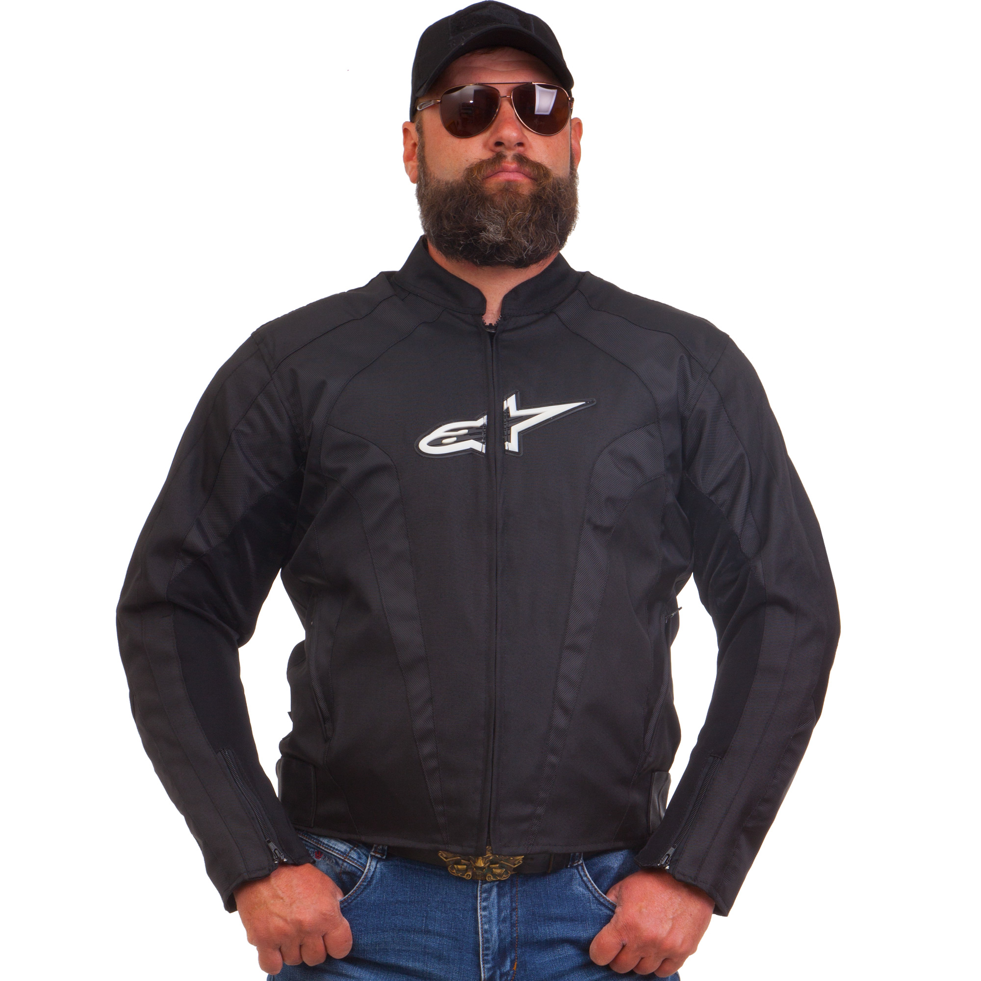 Мотокуртка текстильная с защитой Alpinestars MS-1213 L-46-48 Черный PT1472