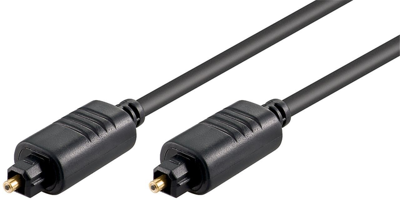 Кабель аудіо оптичний Goobay Toslink  0.5m D=5.0mm OpticalFiberD=1.0mm чорний (75.05.0564)