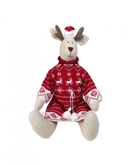 Интерьерная игрушка Прованс Олень Deer Jolly 45 см Разноцветный (2076)