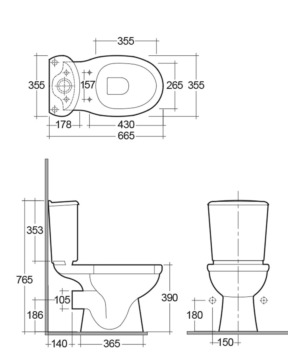 Унитаз RAK Ceramics Karla S-trap Geberit RAK0012 Белый (2419333459)