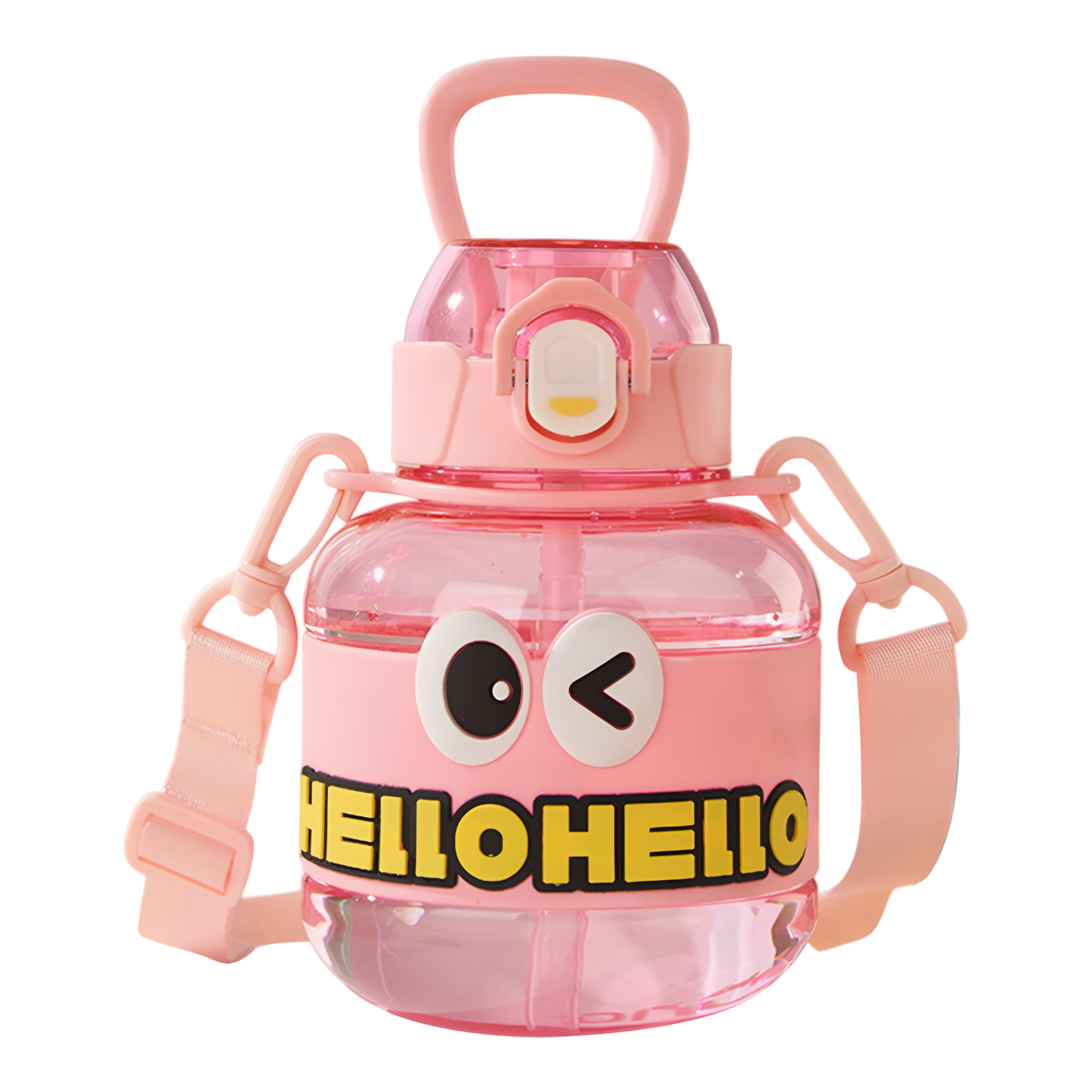 Дитяча пляшка для води YIWU Hello-Hello 680 мл, рожева