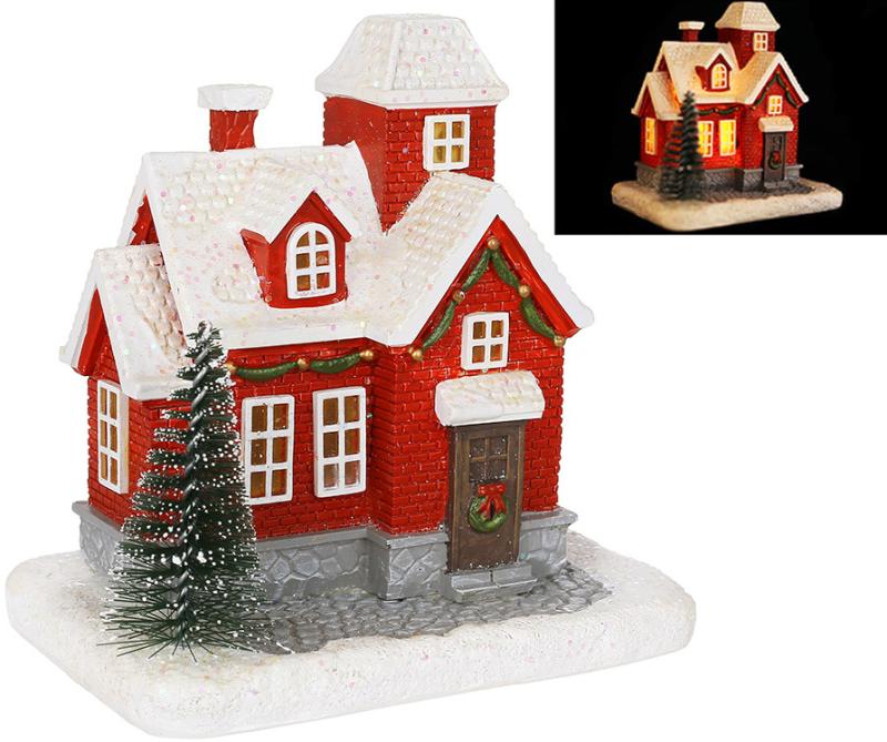 Светодиодная статуэтка New Year's house 11.5х8 см Разноцветный BonaDi DP232293