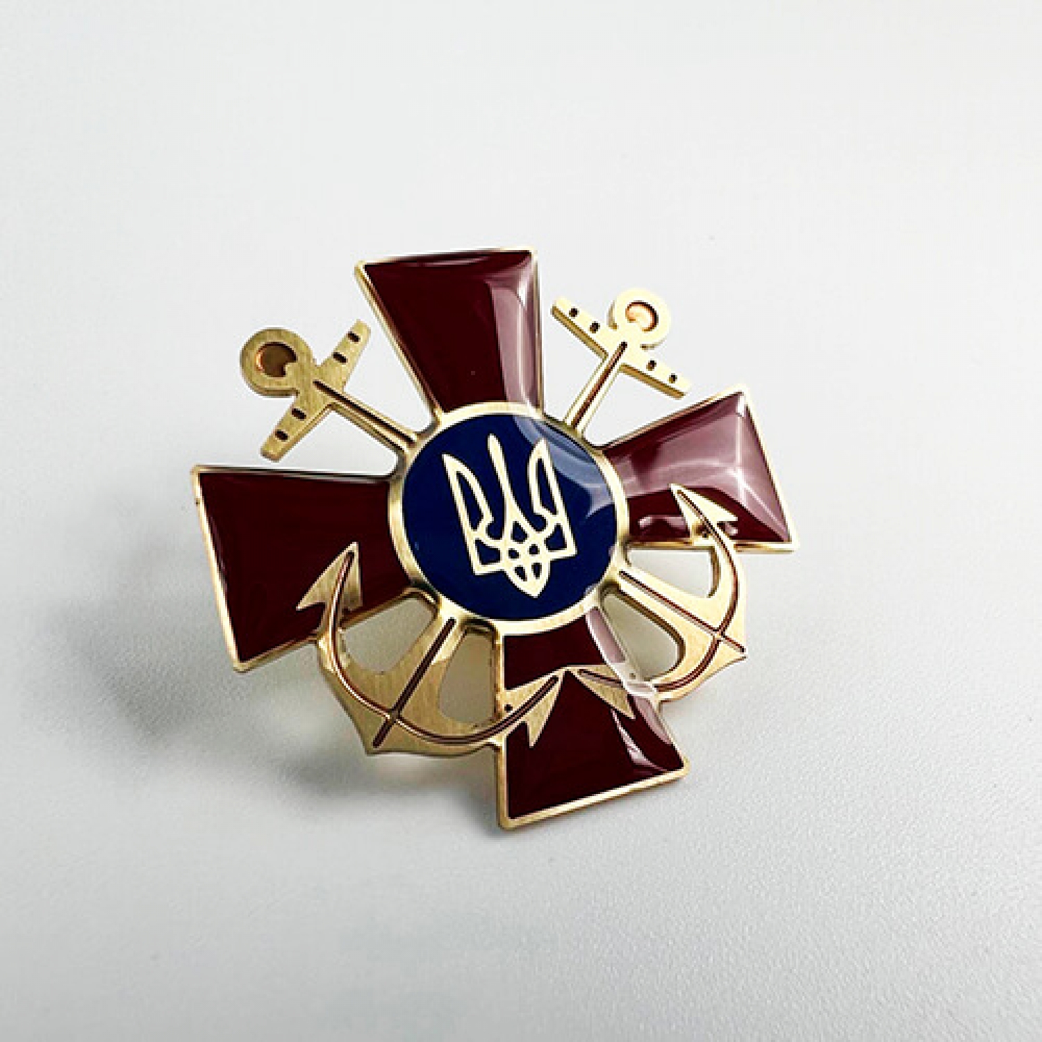 Значок Dobroznak Емблема Військово-морських сил України 30х30 мм (6178)