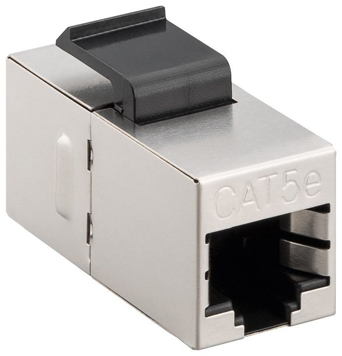 Перехідник мережевий Goobay RJ45 STP5e F/F 1:1 Metal Keystone срібний (75.05.1444)