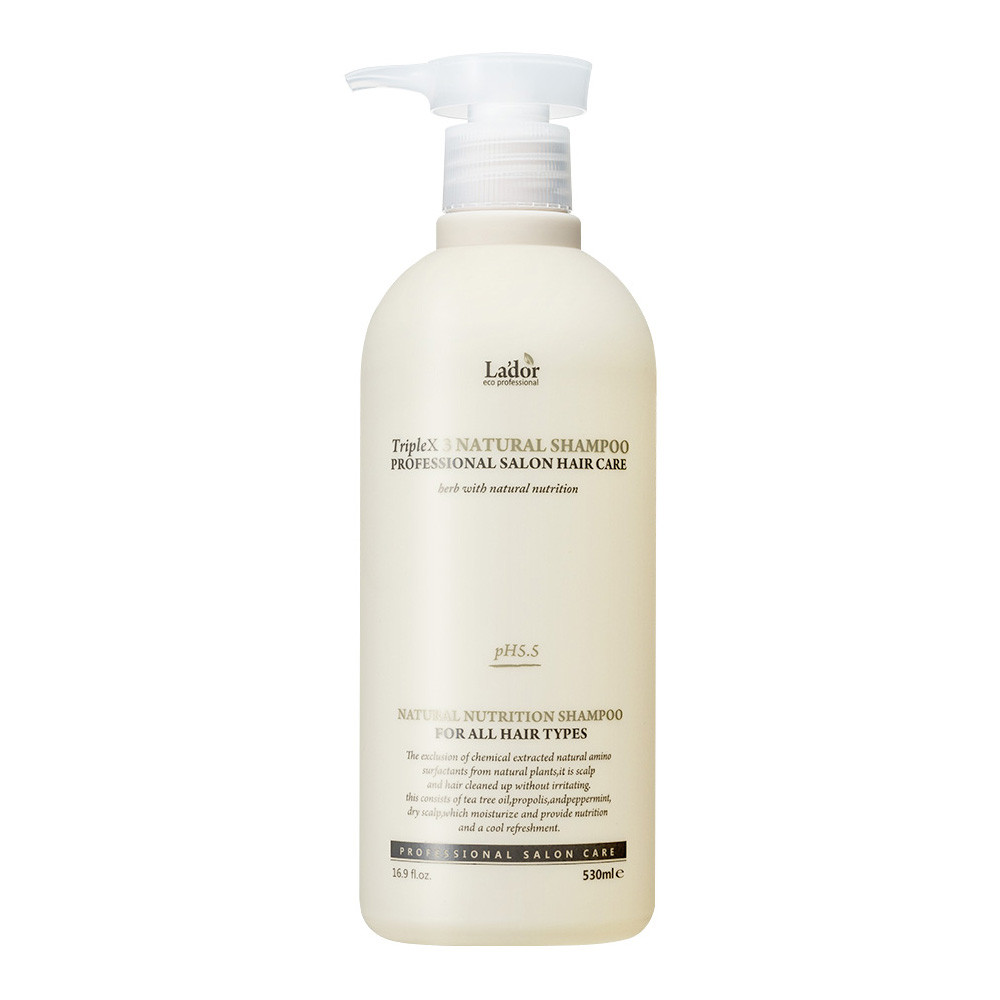 Органический шампунь с растительными экстрактами La'dor Triplex Natural Shampoo 530 мл (8809500810629)