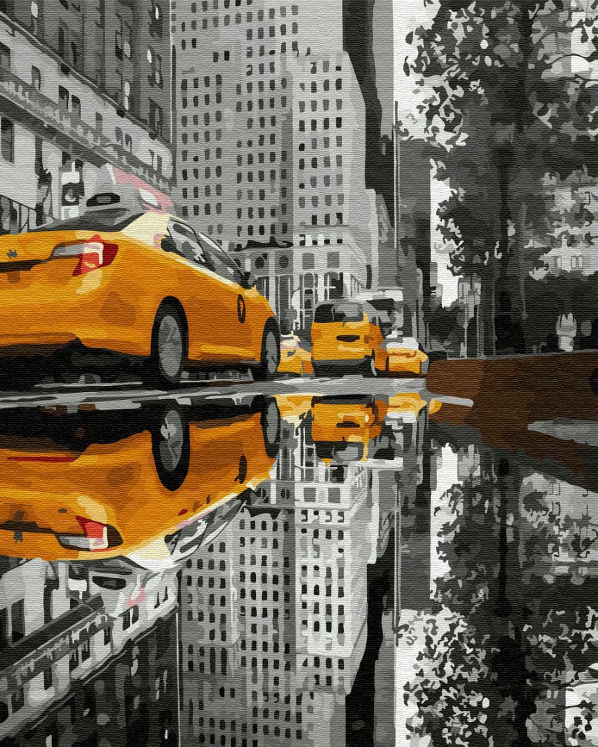 Картина за номерами BrushMe "Таксі великого міста" 40х50см GX34837
