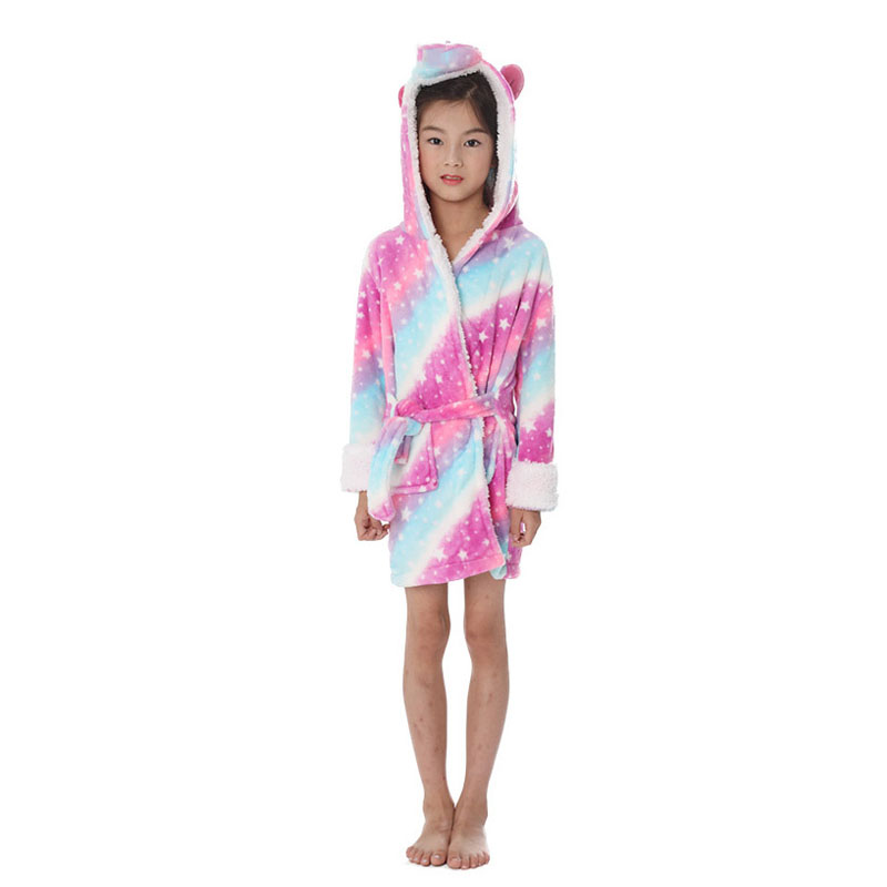 Халат детский BearWear Единорог New звездный путь XL 130 - 140 см Фиолетовый (1000215-XL)