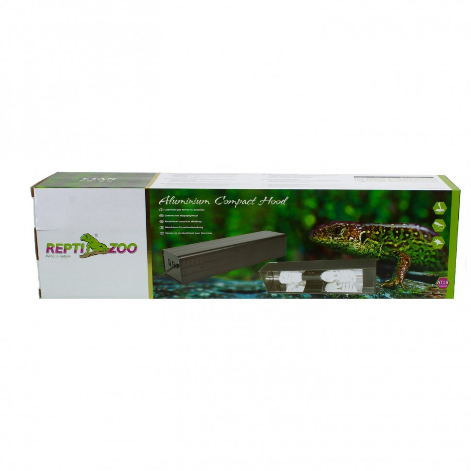 Светильник для ламп Repti-Zoo Basic на две лампочки E27 45,8х12х9 см Черный (AT18)