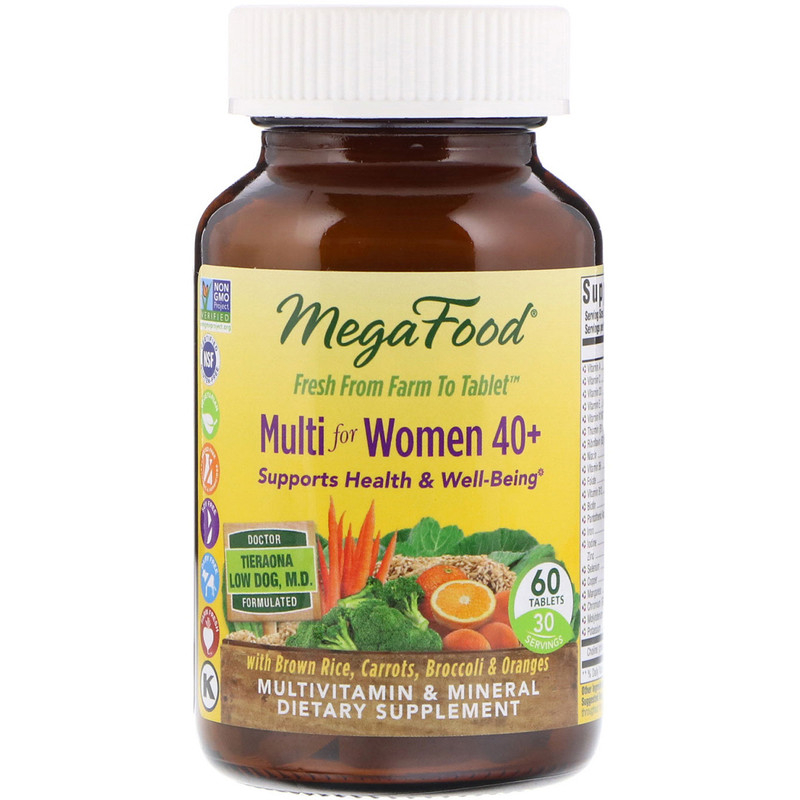 Витамины для женщин Mega Food 40+ Multi for Women 60 таблеток (16933)