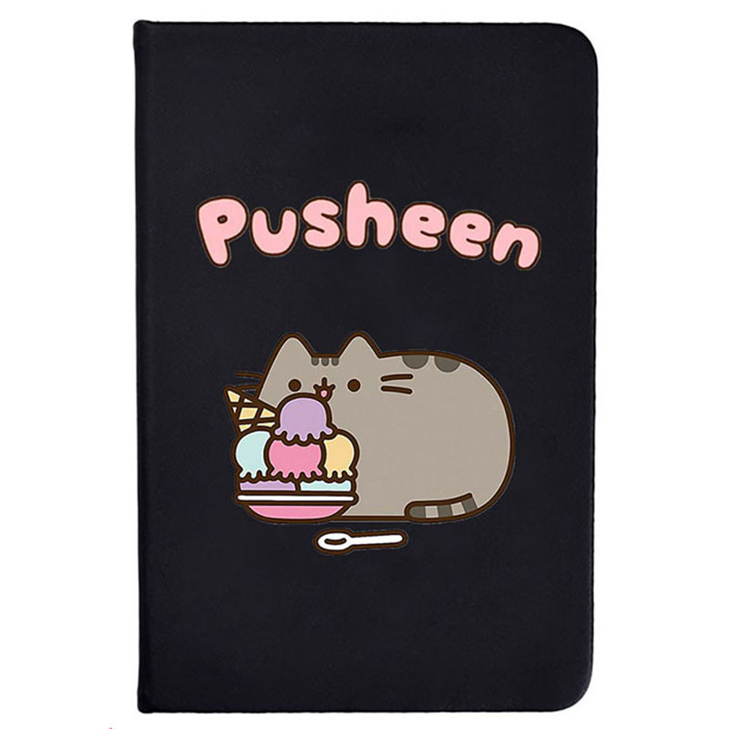 Блокнот No brand Pusheen cat Кот с мороженым А5 96 листов Черный v-12477