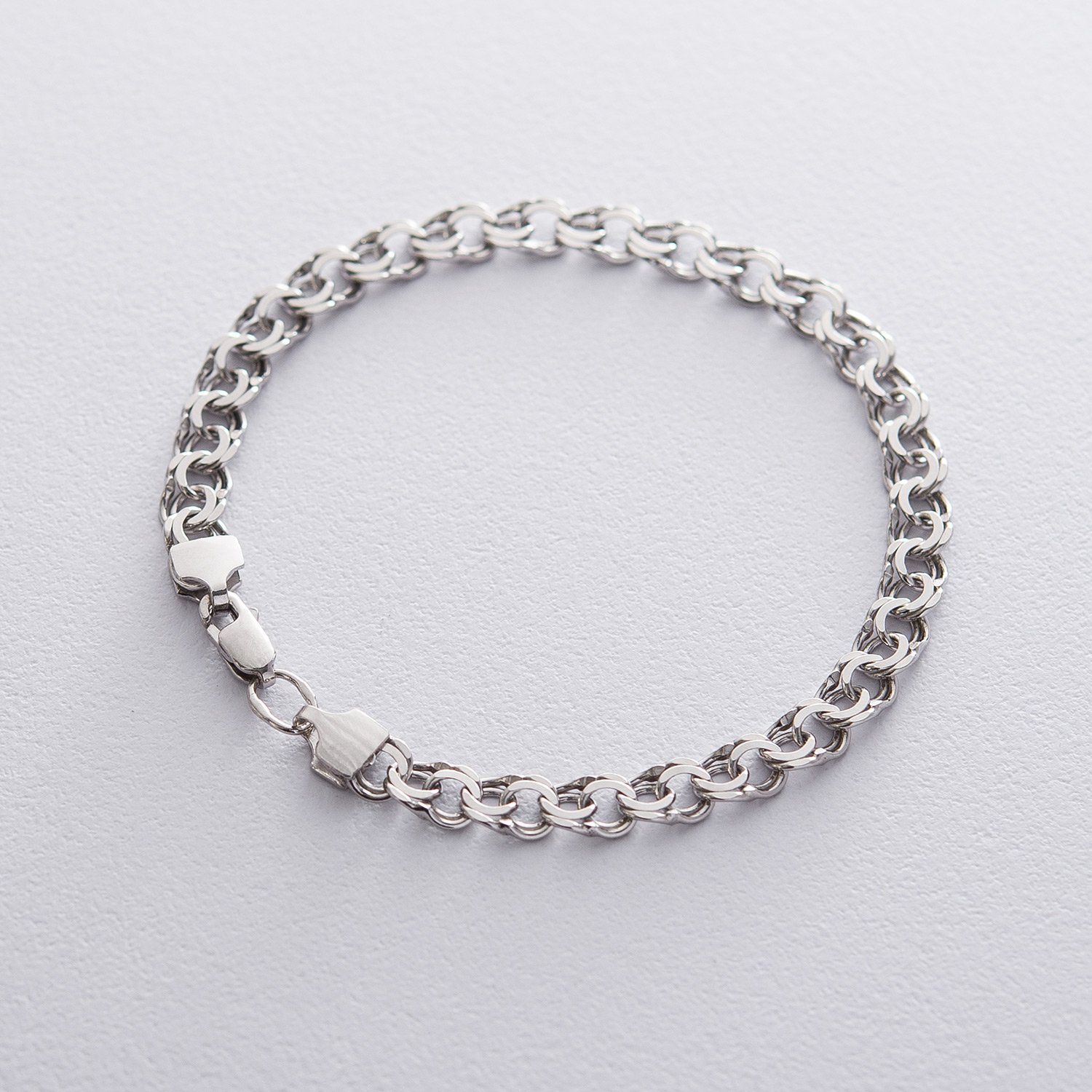 Мужской серебряный браслет (гарибальди 0.8 см) ро0217413 Оникс 19