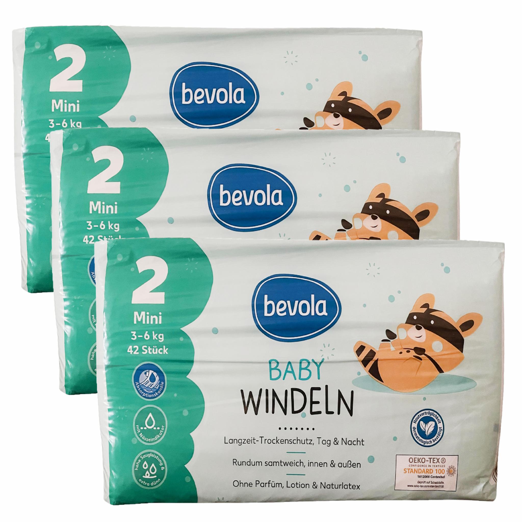 Подгузники Bevola Baby 2 Mini 3-6 кг 126 шт