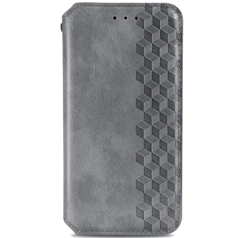 Кожаный чехол книжка GETMAN Cubic (PU) для Samsung Galaxy A10s (Серый) 1100623