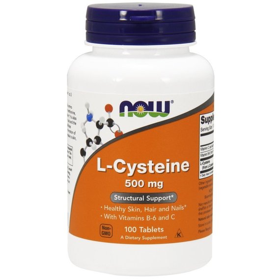 Цистеин NOW Foods L-Cysteine 500 mg 100 Tabs