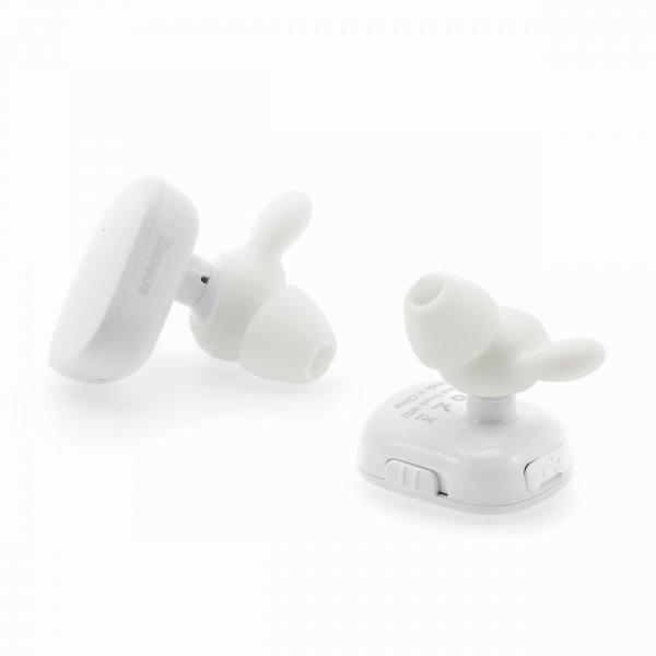 Бездротові Bluetooth навушники Baseus Encok W02 із вбудованим мікрофоном NGW02-02 Білі (7607146182)