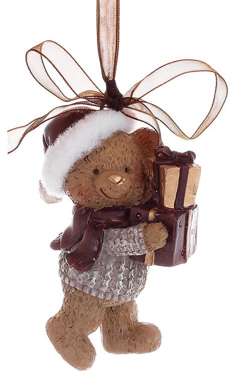 Елочные игрушки набор BonaDi Teddy bear with gifts 5х3х8 см Разноцветный 12 шт DP232291